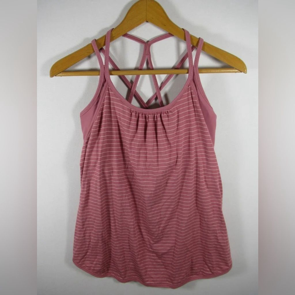 CALIA By Carrie Underwood Striped Sleeveless Criss-Cross Top Size Small Women